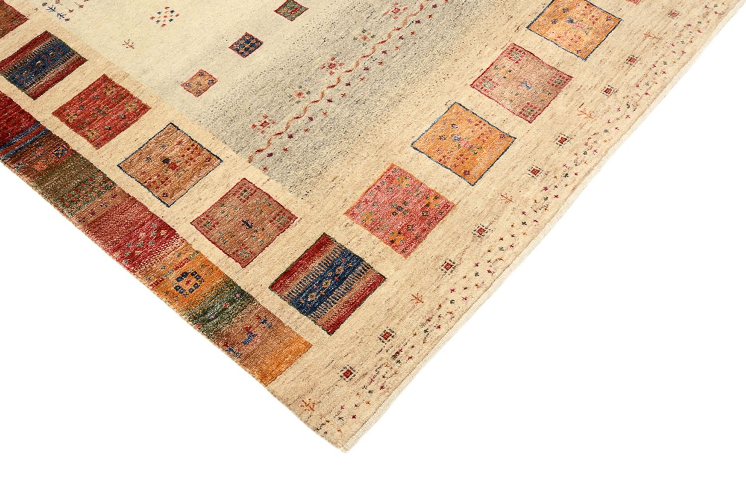 Gabbeh-tæppe - Loribaft Indus - 207 x 148 cm - flerfarvet