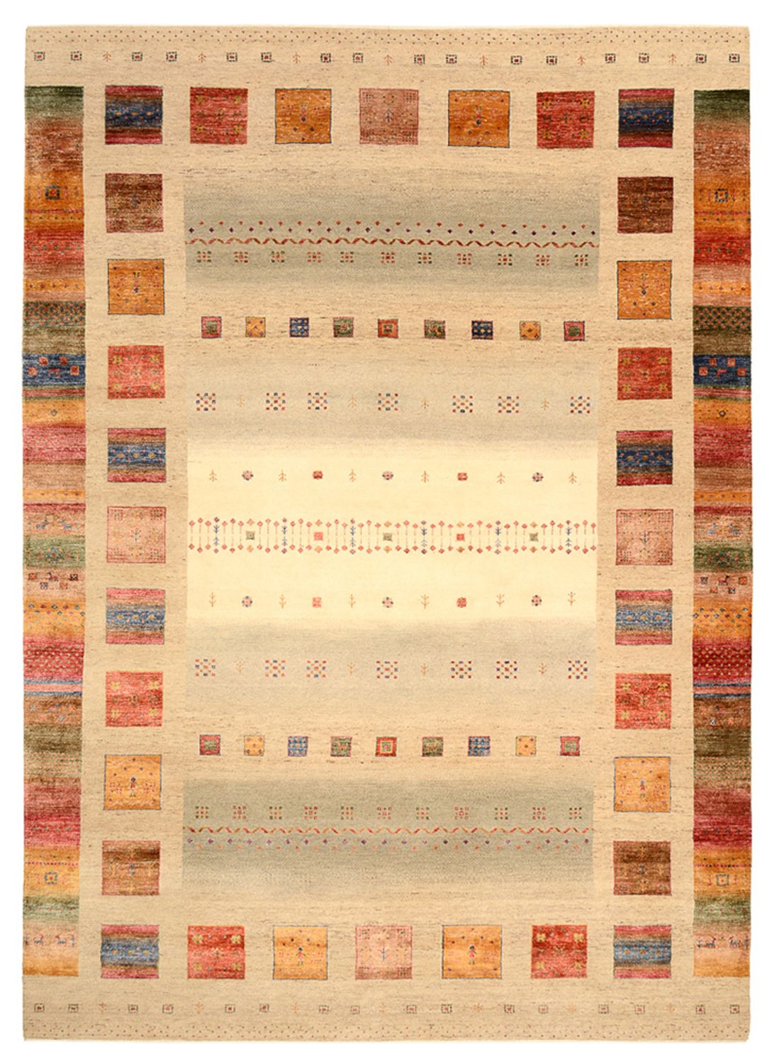 Gabbeh-tæppe - Loribaft Indus - 345 x 247 cm - flerfarvet