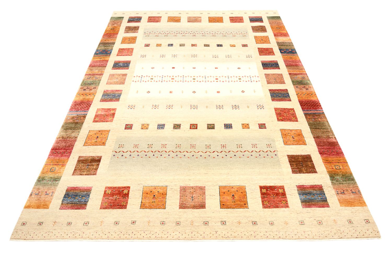 Gabbeh-tæppe - Loribaft Indus - 345 x 247 cm - flerfarvet
