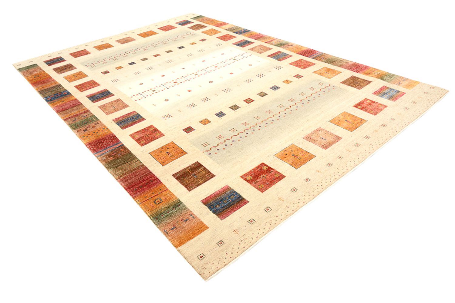 Gabbeh-tæppe - Loribaft Indus - 345 x 247 cm - flerfarvet