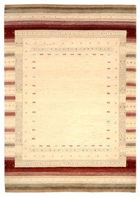 Gabbeh-tæppe - Loribaft Indus - 299 x 210 cm - lys beige