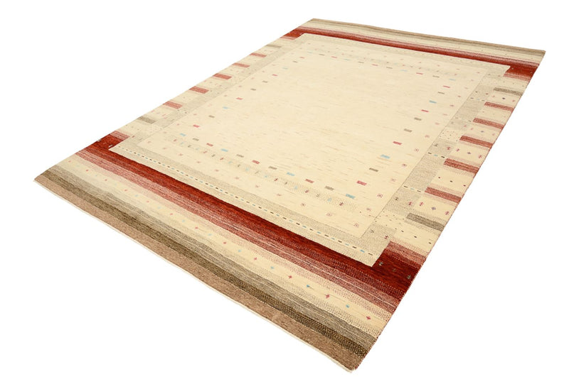 Gabbeh-tæppe - Loribaft Indus - 299 x 210 cm - lys beige