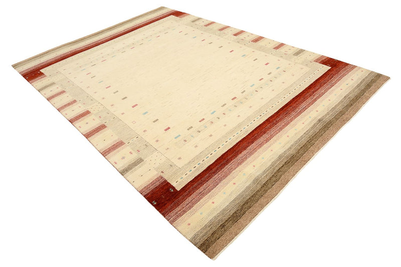 Gabbeh-tæppe - Loribaft Indus - 299 x 210 cm - lys beige