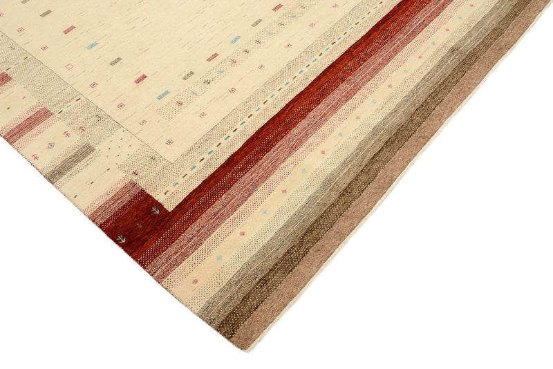 Gabbeh-tæppe - Loribaft Indus - 299 x 210 cm - lys beige