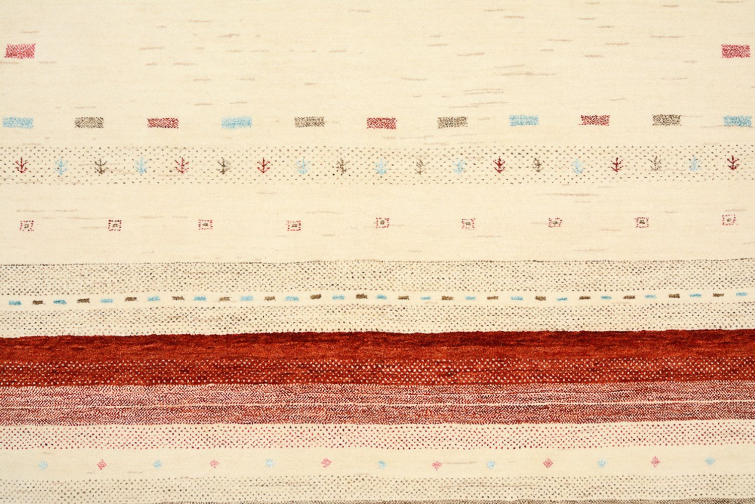 Gabbeh-tæppe - Loribaft Indus - 299 x 210 cm - lys beige