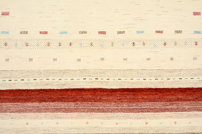 Gabbeh-tæppe - Loribaft Indus - 299 x 210 cm - lys beige