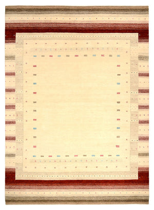 Gabbeh-tæppe - Loribaft Indus - 356 x 255 cm - lys beige
