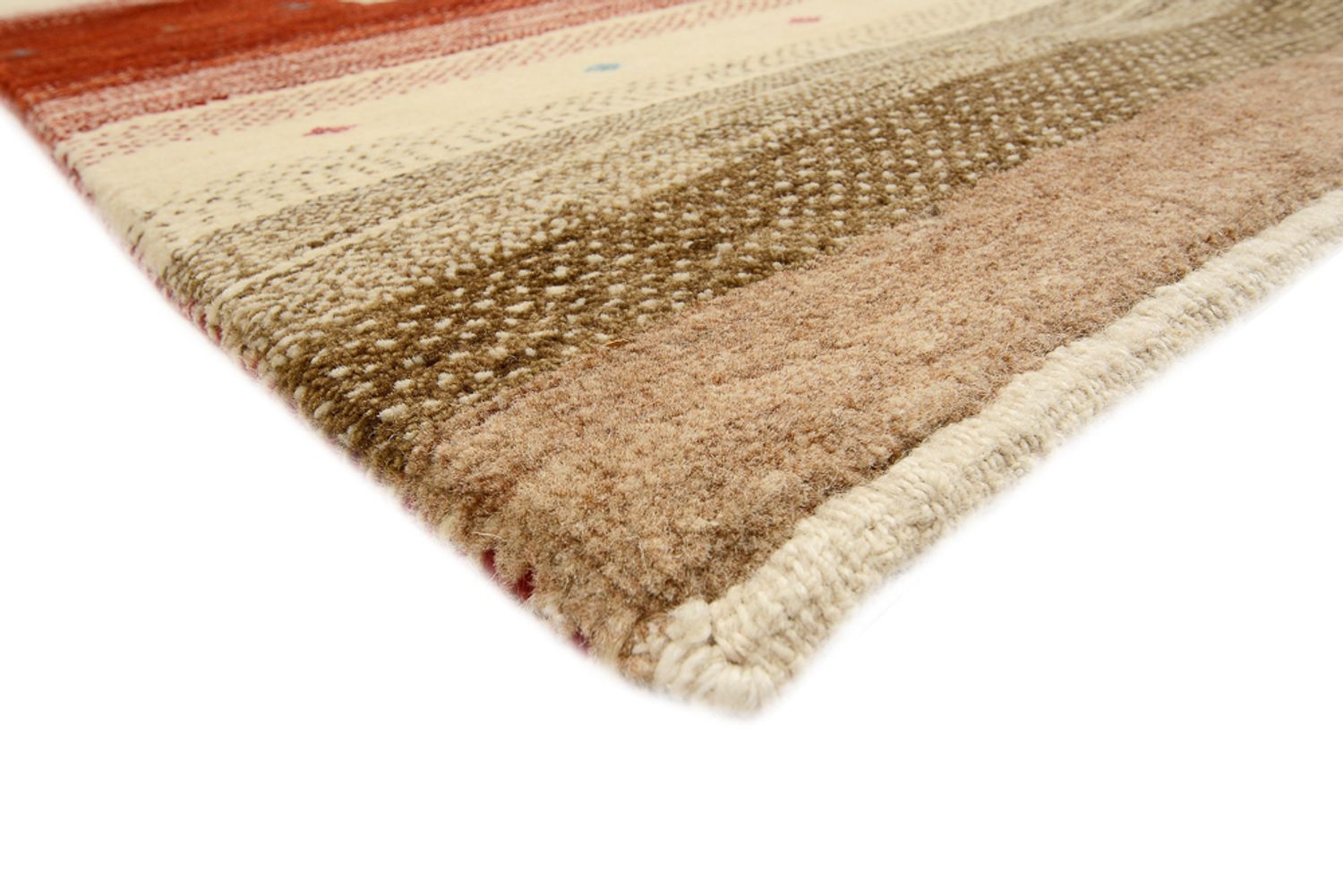Gabbeh-tæppe - Loribaft Indus - 356 x 255 cm - lys beige