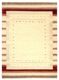 Gabbeh-tæppe - Loribaft Indus - 349 x 251 cm - lys beige
