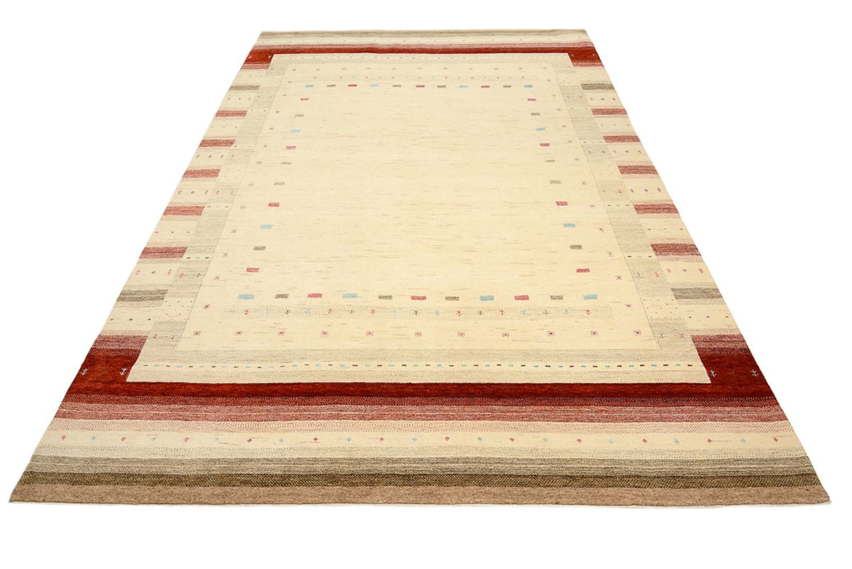 Gabbeh-tæppe - Loribaft Indus - 349 x 251 cm - lys beige