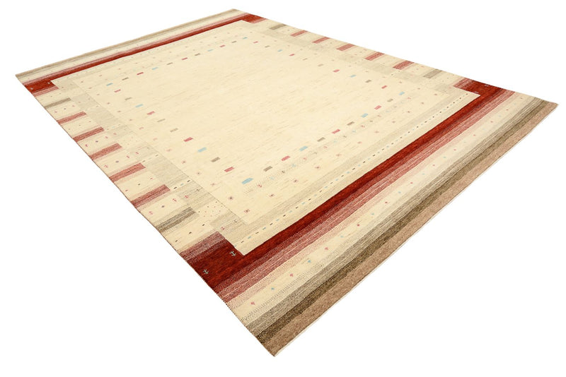 Gabbeh-tæppe - Loribaft Indus - 349 x 251 cm - lys beige