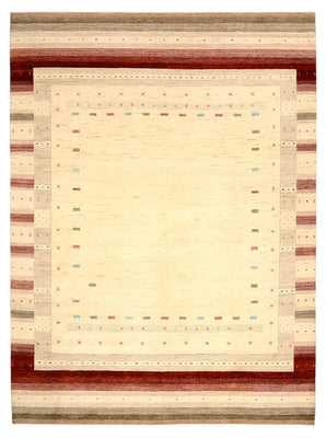 Gabbeh-tæppe - Loribaft Indus - 342 x 254 cm - lys beige