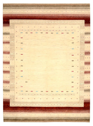 Gabbeh-tæppe - Loribaft Indus - 342 x 254 cm - lys beige