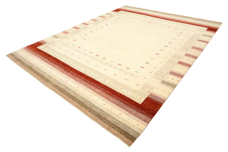 Gabbeh-tæppe - Loribaft Indus - 342 x 254 cm - lys beige