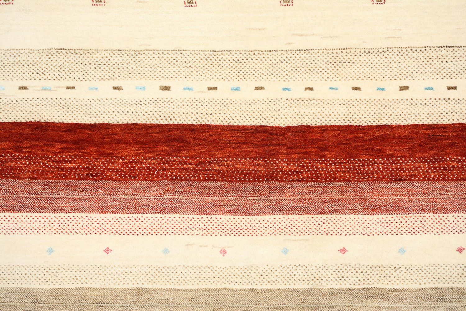 Gabbeh-tæppe - Loribaft Indus - 342 x 254 cm - lys beige