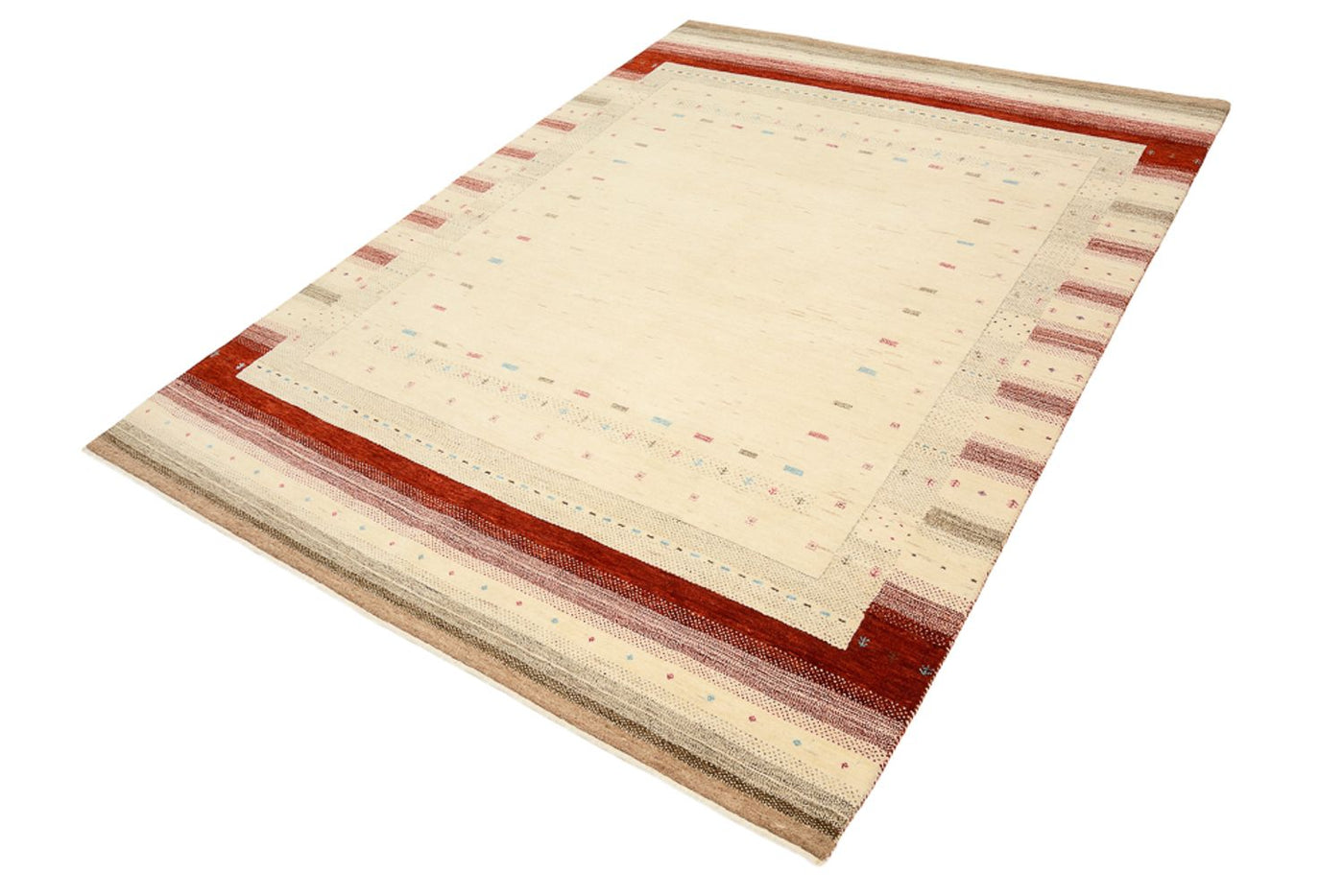 Gabbeh-tæppe - Loribaft Indus - 238 x 174 cm - lys beige