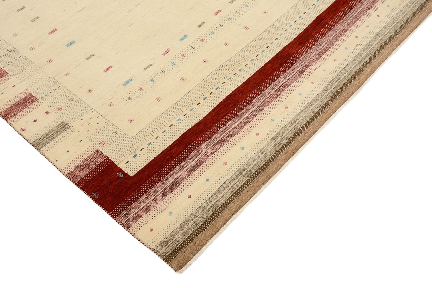 Gabbeh-tæppe - Loribaft Indus - 238 x 174 cm - lys beige