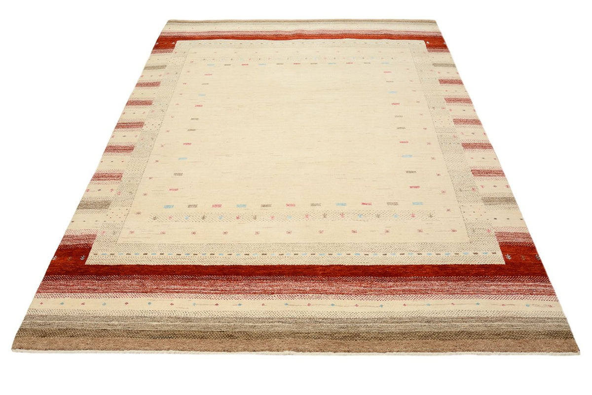 Gabbeh-tæppe - Loribaft Indus - 238 x 174 cm - lys beige
