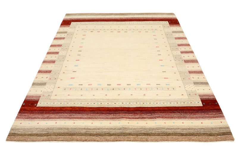 Gabbeh-tæppe - Loribaft Indus - 240 x 175 cm - lys beige