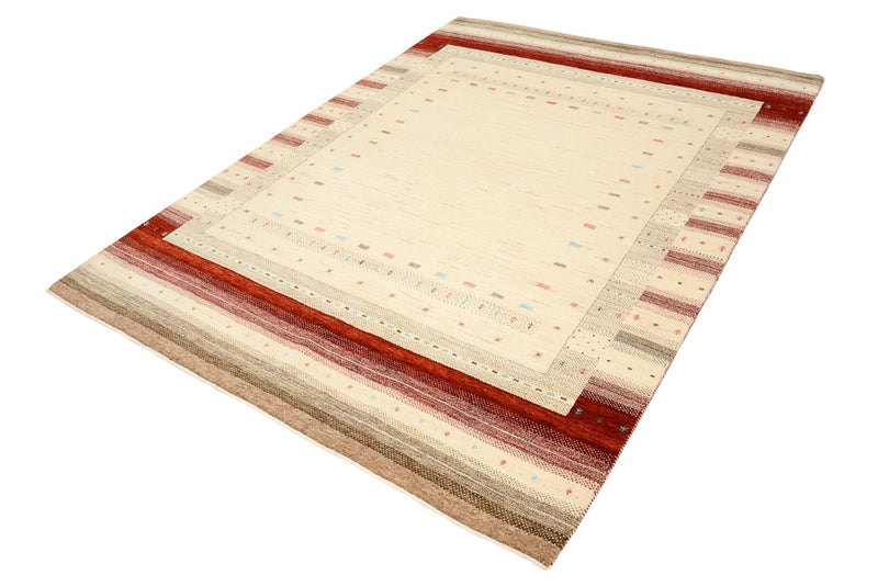Gabbeh-tæppe - Loribaft Indus - 240 x 175 cm - lys beige