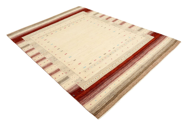 Gabbeh-tæppe - Loribaft Indus - 240 x 175 cm - lys beige