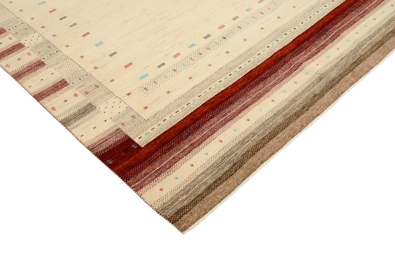 Gabbeh-tæppe - Loribaft Indus - 240 x 175 cm - lys beige