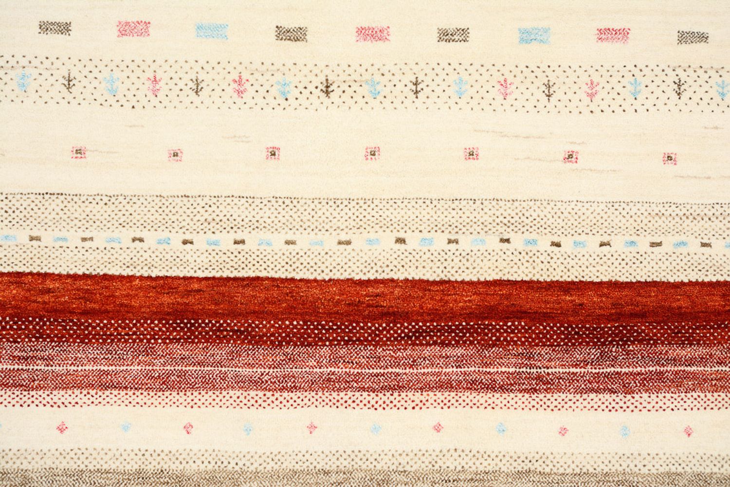 Gabbeh-tæppe - Loribaft Indus - 240 x 175 cm - lys beige