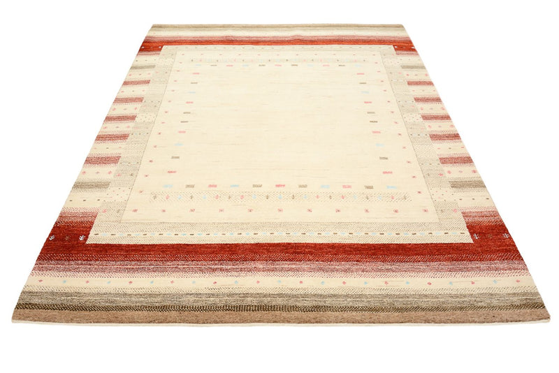 Gabbeh-tæppe - Loribaft Indus - 240 x 175 cm - lys beige