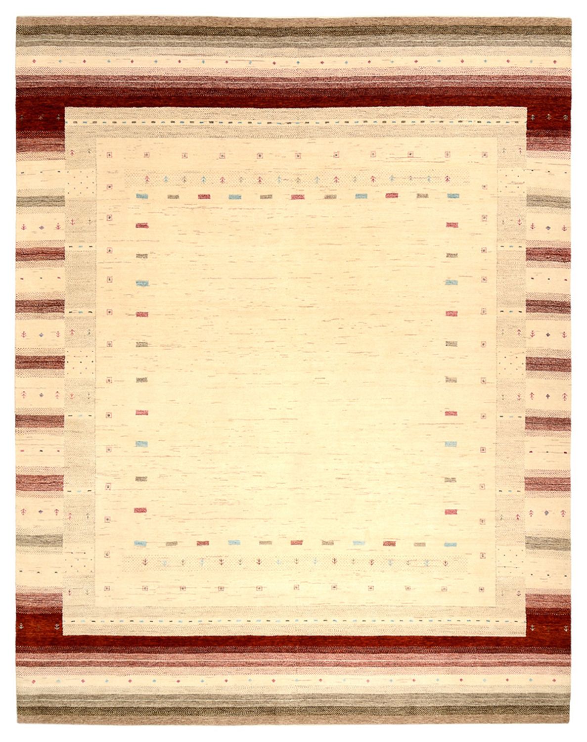 Gabbeh-tæppe - Loribaft Indus - 319 x 251 cm - lys beige
