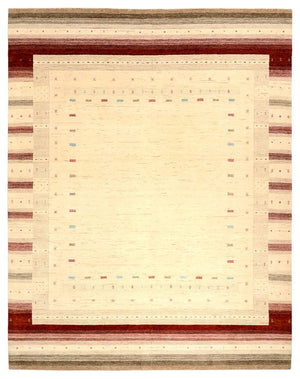 Gabbeh-tæppe - Loribaft Indus - 319 x 251 cm - lys beige