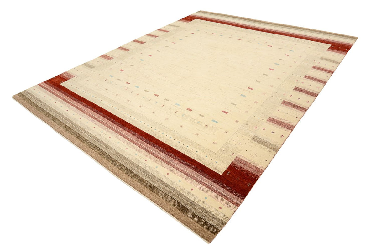 Gabbeh-tæppe - Loribaft Indus - 319 x 251 cm - lys beige