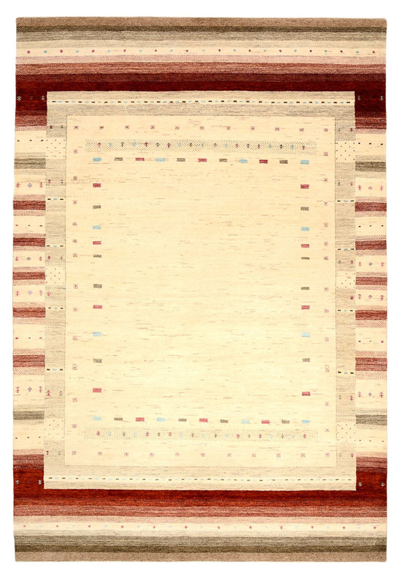 Gabbeh-tæppe - Loribaft Indus - 304 x 205 cm - lys beige
