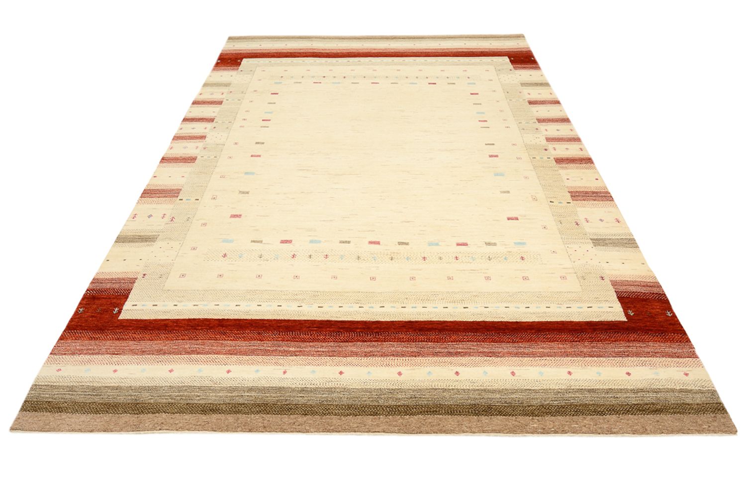 Gabbeh-tæppe - Loribaft Indus - 304 x 205 cm - lys beige