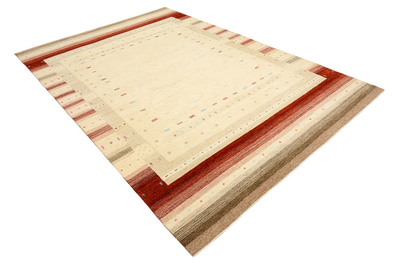 Gabbeh-tæppe - Loribaft Indus - 304 x 205 cm - lys beige