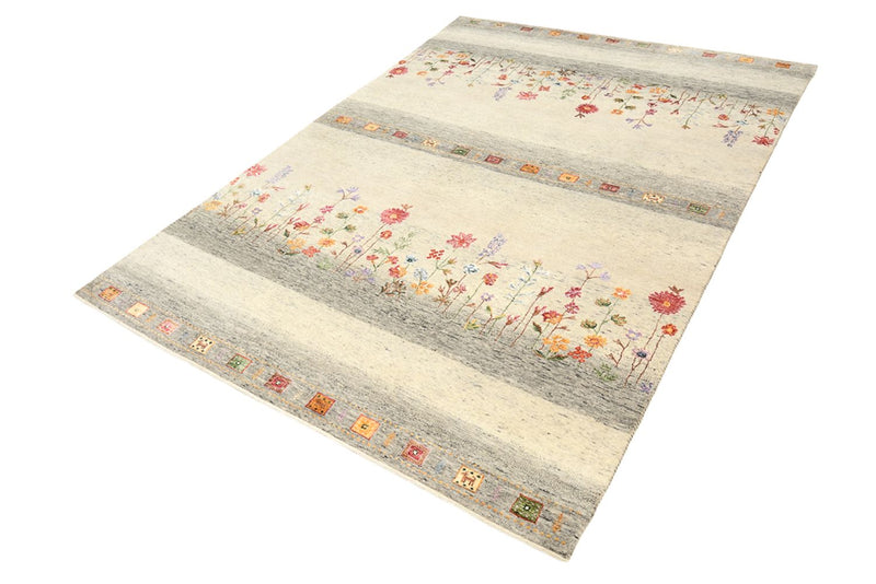 Gabbeh-tæppe - Loribaft Indus - 244 x 173 cm - lys beige