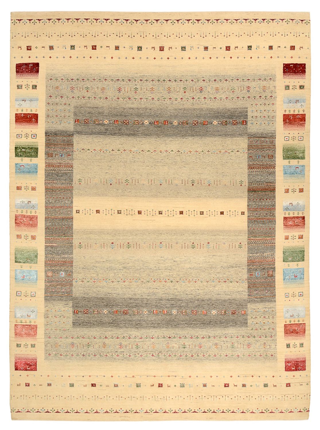 Gabbeh-tæppe - Loribaft Indus - 339 x 248 cm - flerfarvet