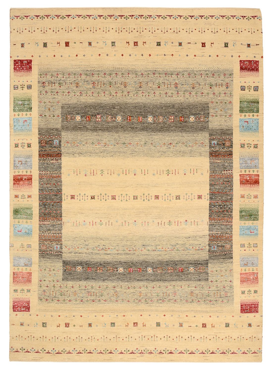 Gabbeh-tæppe - Loribaft Indus - 243 x 171 cm - flerfarvet