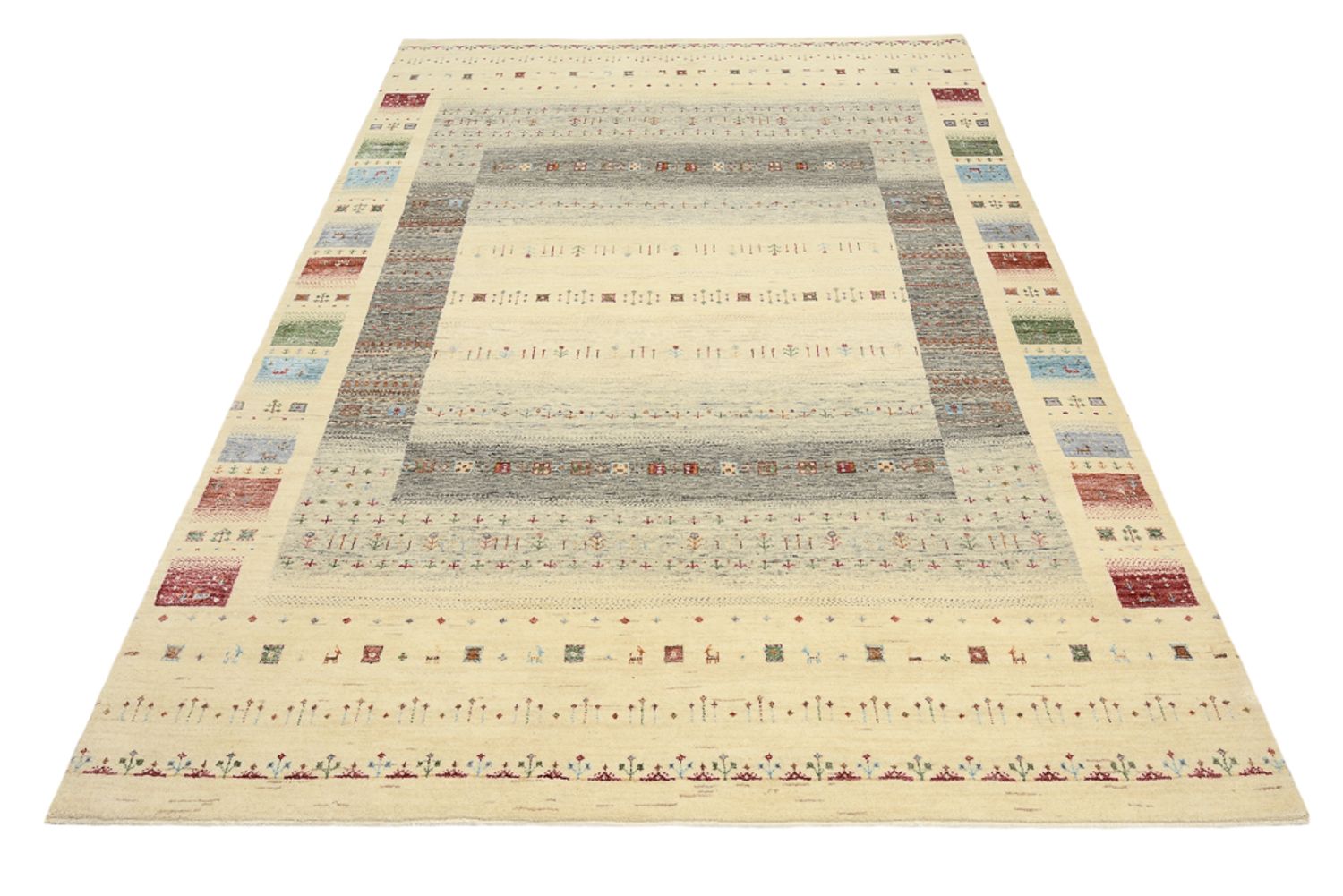 Gabbeh-tæppe - Loribaft Indus - 243 x 171 cm - flerfarvet