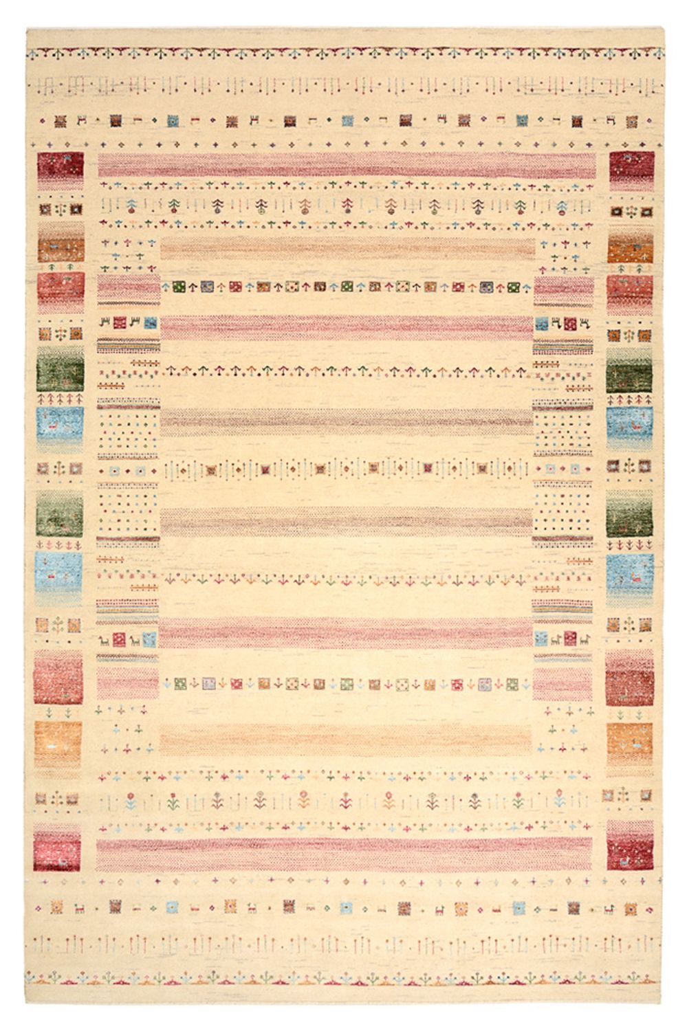 Gabbeh-tæppe - Loribaft Indus - 304 x 200 cm - flerfarvet