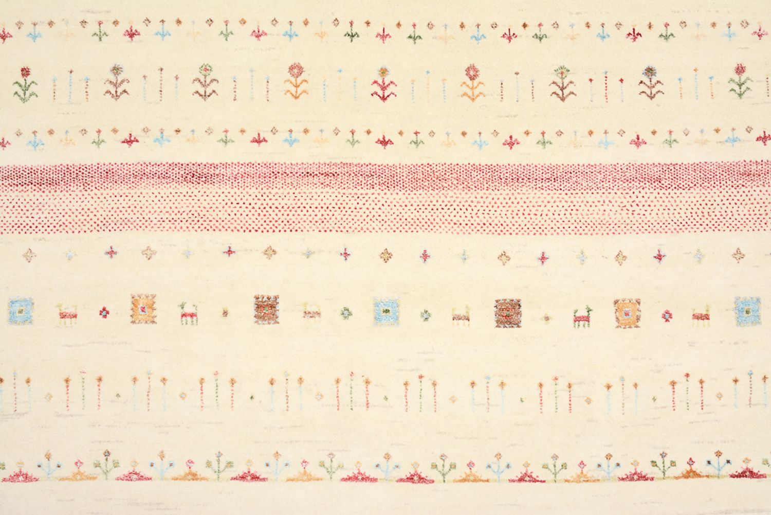 Gabbeh-tæppe - Loribaft Indus - 304 x 200 cm - flerfarvet