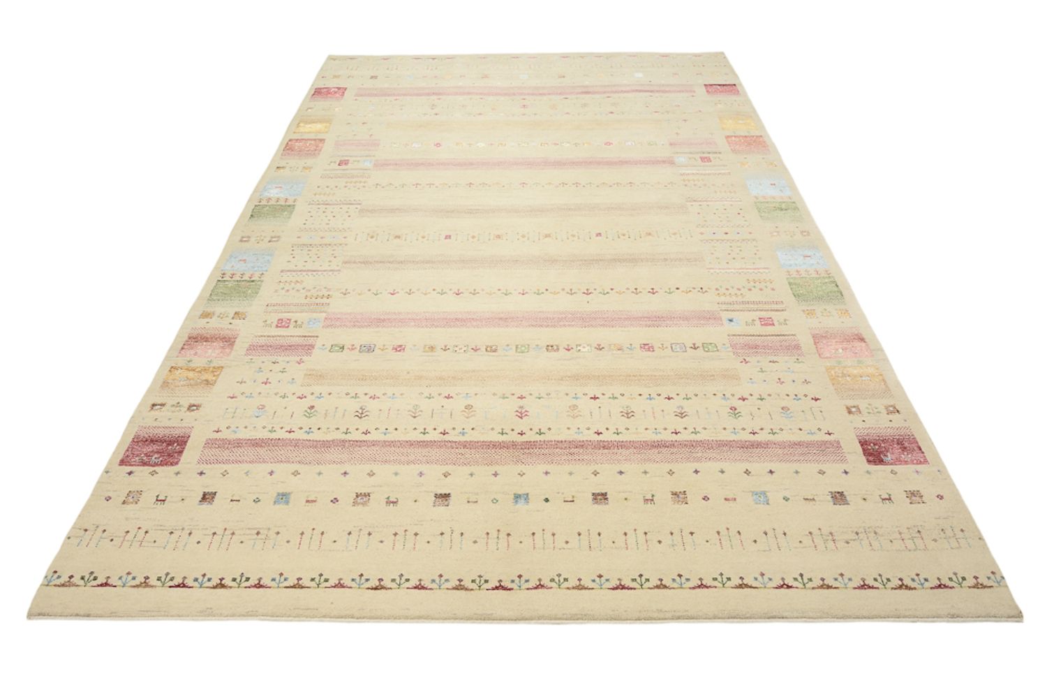 Gabbeh-tæppe - Loribaft Indus - 304 x 200 cm - flerfarvet