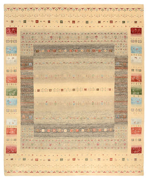 Gabbeh-tæppe - Loribaft Indus - 252 x 203 cm - flerfarvet