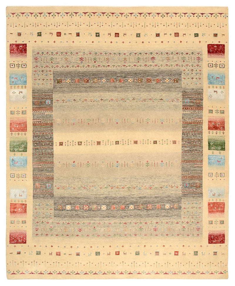 Gabbeh-tæppe - Loribaft Indus - 252 x 203 cm - flerfarvet