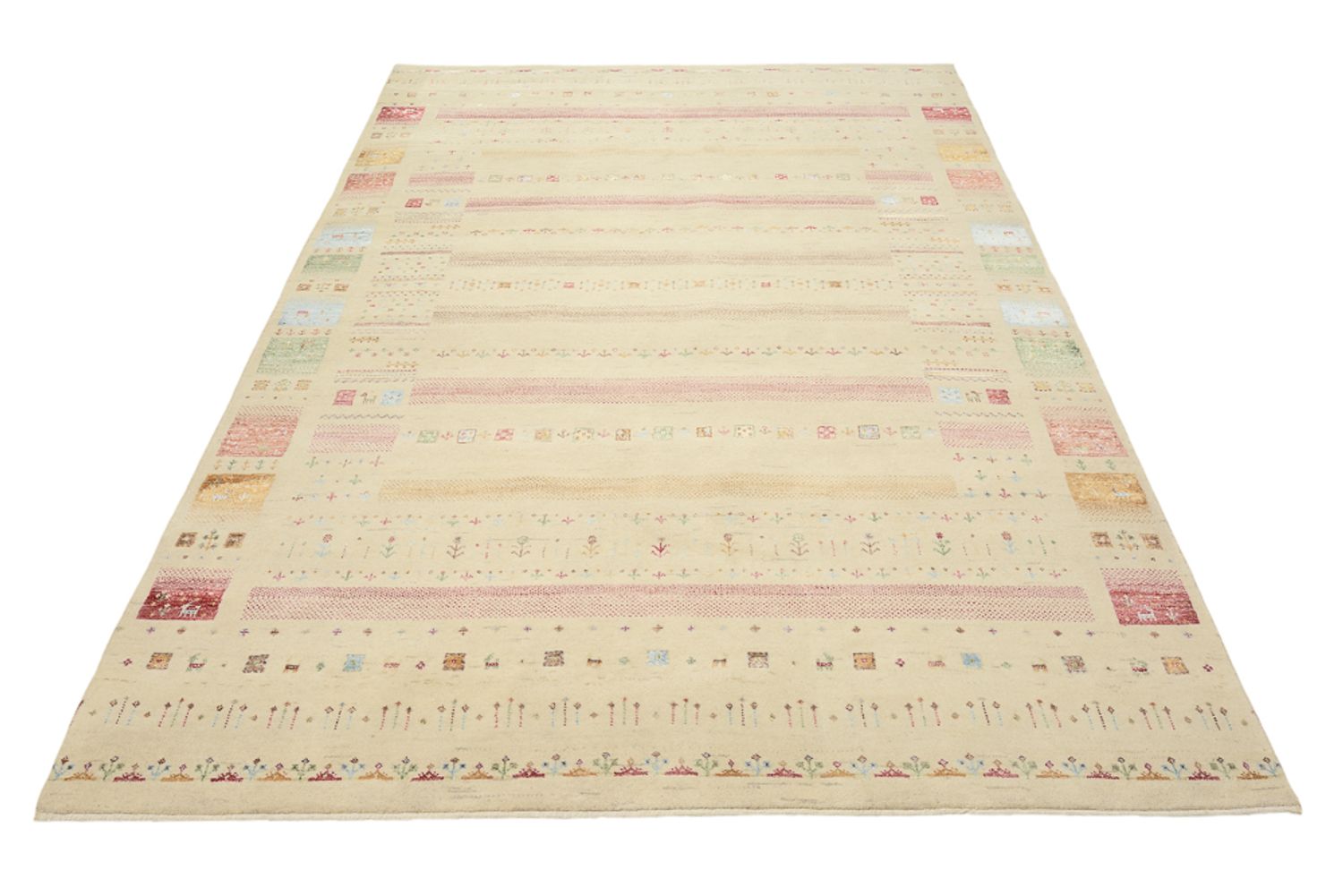 Gabbeh-tæppe - Loribaft Indus - 246 x 171 cm - flerfarvet