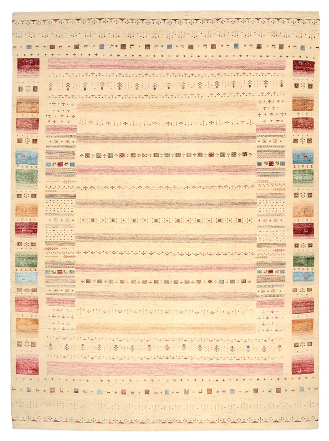 Gabbeh-tæppe - Loribaft Indus - 335 x 248 cm - flerfarvet