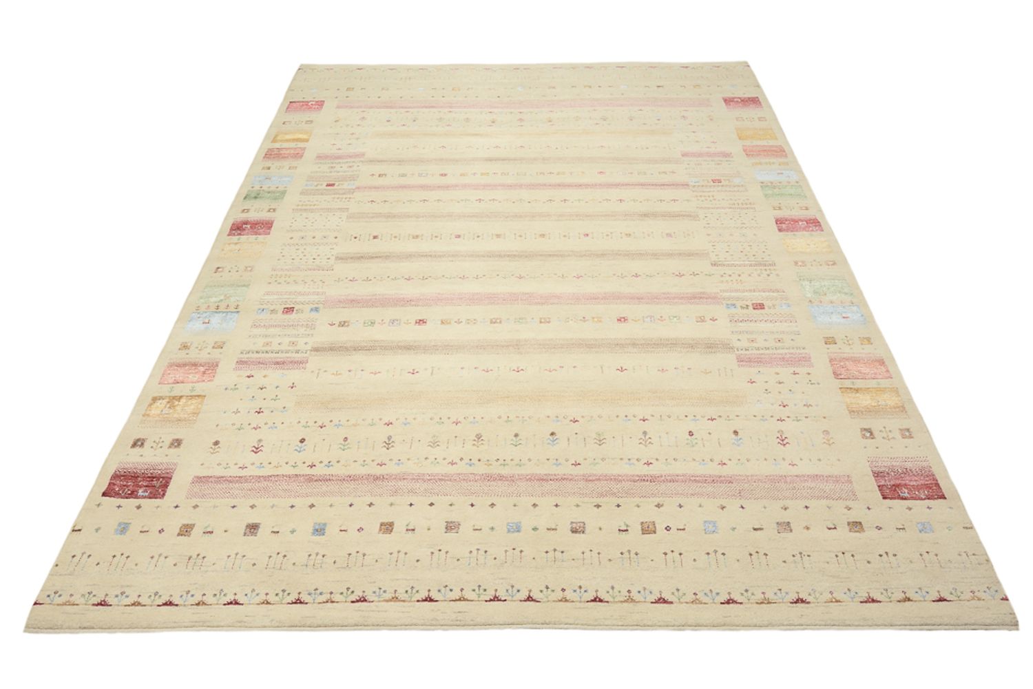 Gabbeh-tæppe - Loribaft Indus - 335 x 248 cm - flerfarvet