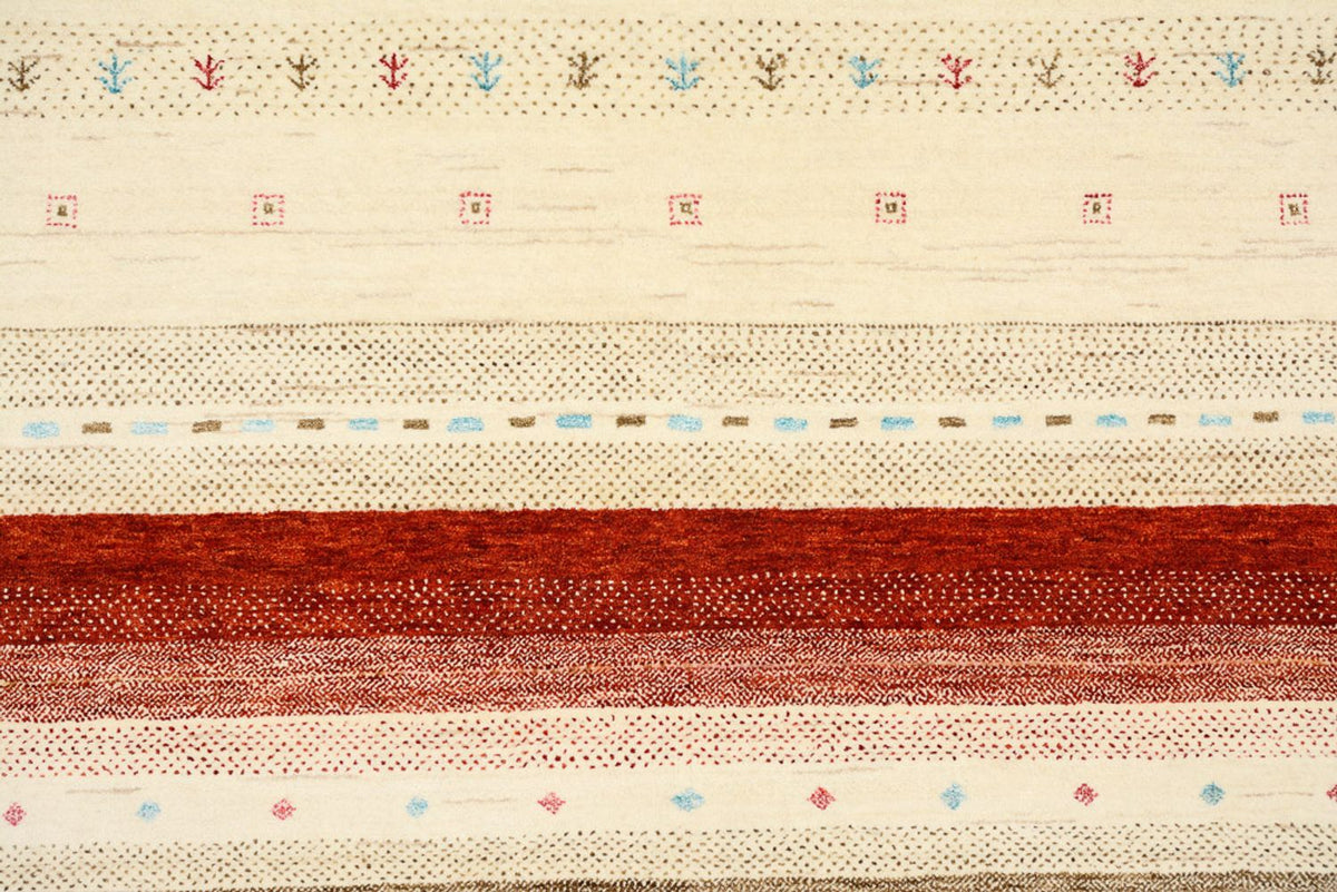 Gabbeh-tæppe - Loribaft Indus - 296 x 203 cm - lys beige