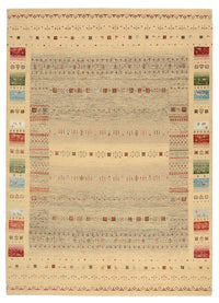 Gabbeh-tæppe - Loribaft Indus - 241 x 172 cm - mørk beige