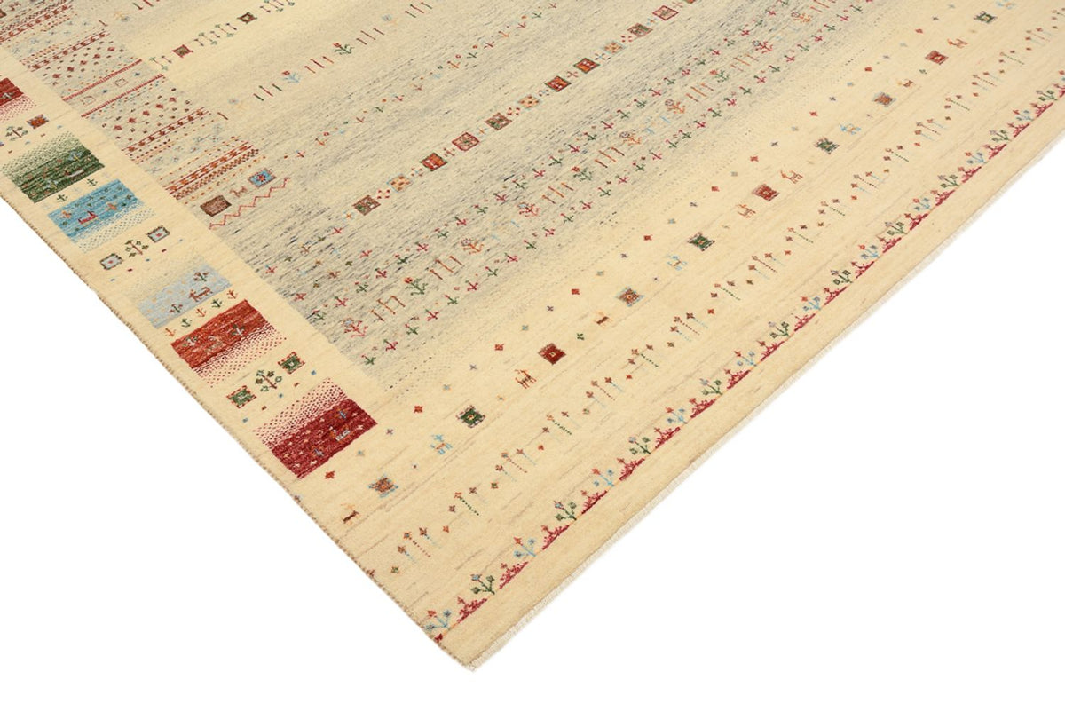 Gabbeh-tæppe - Loribaft Indus - 241 x 172 cm - mørk beige