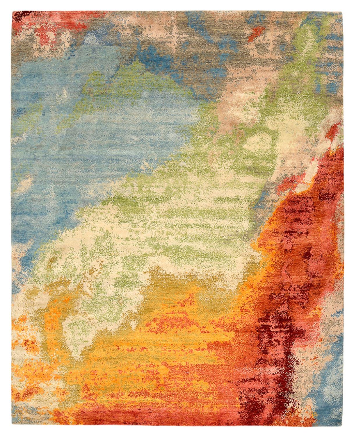 Designer tæppe - 303 x 244 cm - flerfarvet